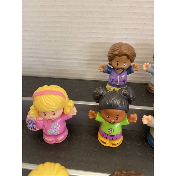 Fisher Price Little People Mixed Figure Lot of 10 School Kids Teacher Bus Driver - Picture 3 of 8